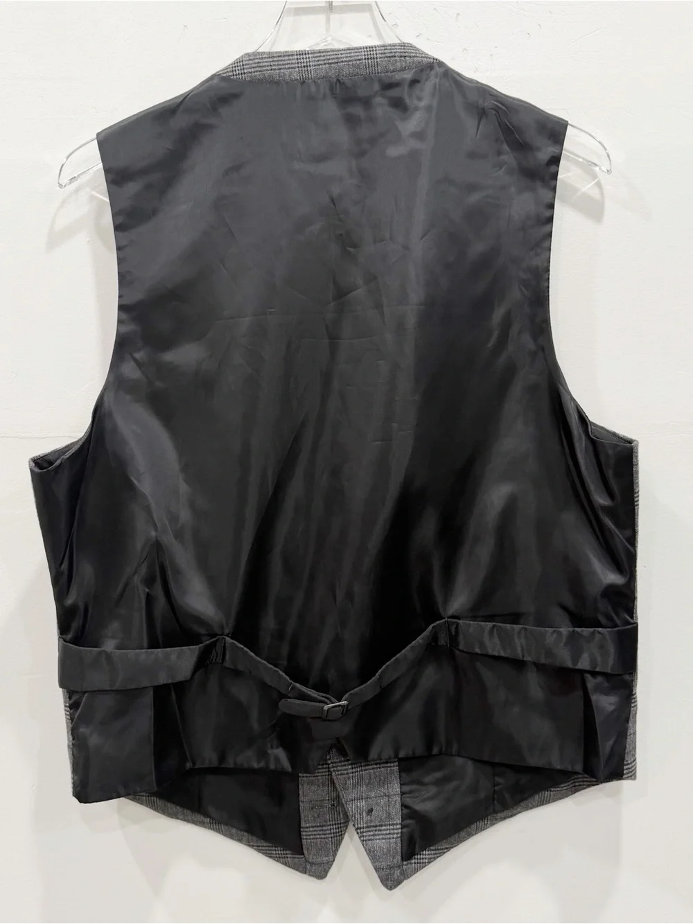Goodfellow Black Grey Plaid Suit Vest New Size Large